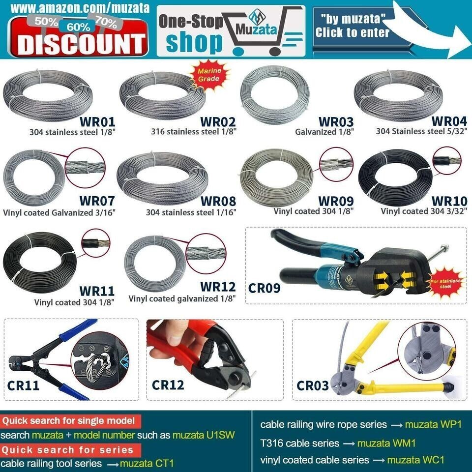 Cable Cutters Heavy Duty Stainless Steel Wire Rope Seal Aircraft Cutter up to 5/