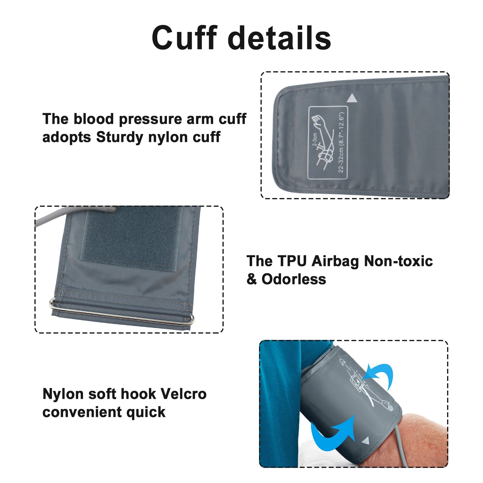 Blood Pressure Cuff Replacement for Arm Blood Pressure Monitor Adult Reusable
