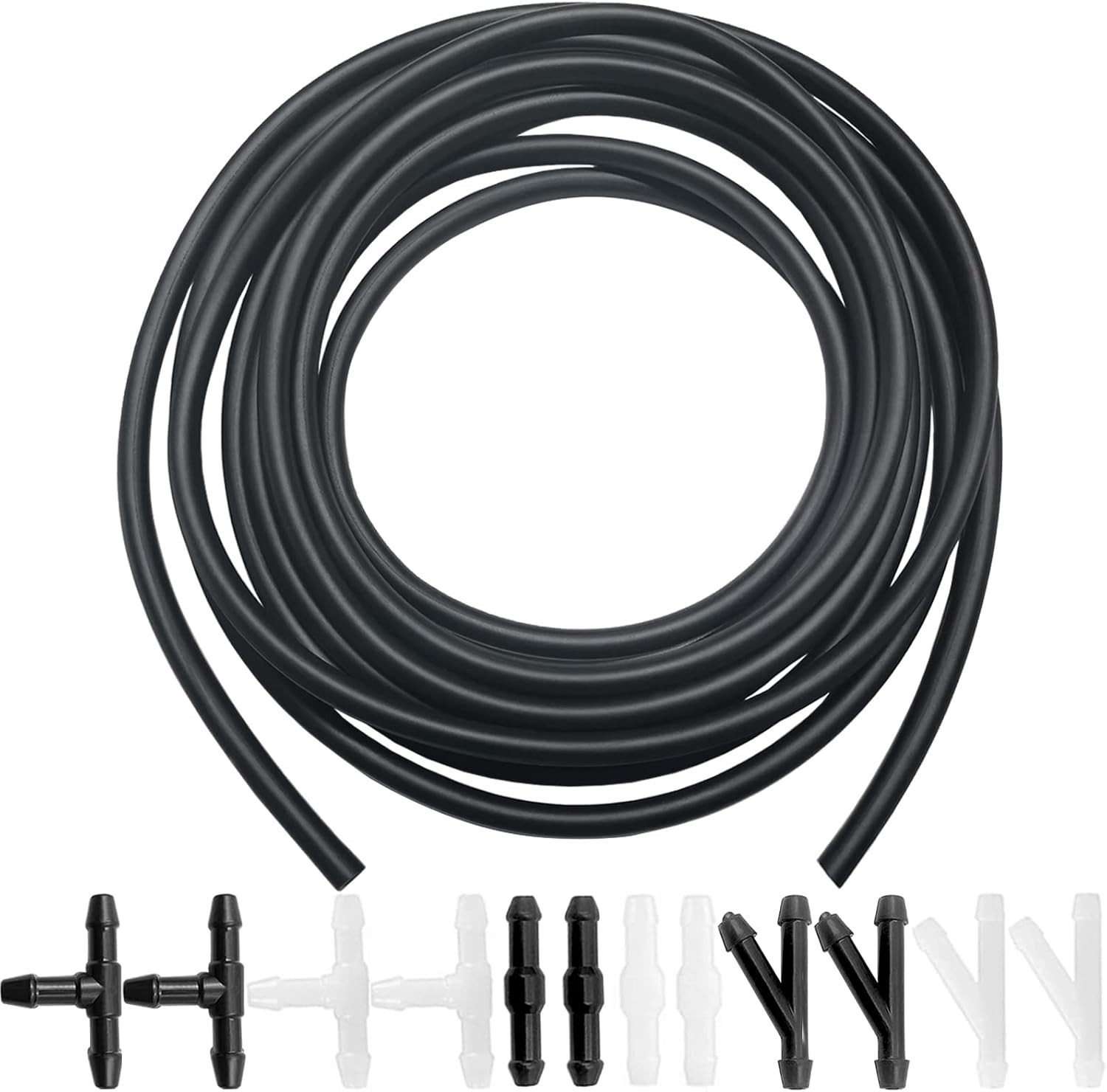 Windshield Washer Hose Kit - Includes 4 Meter Washer Fluid Hose & 12 Pcs Hose