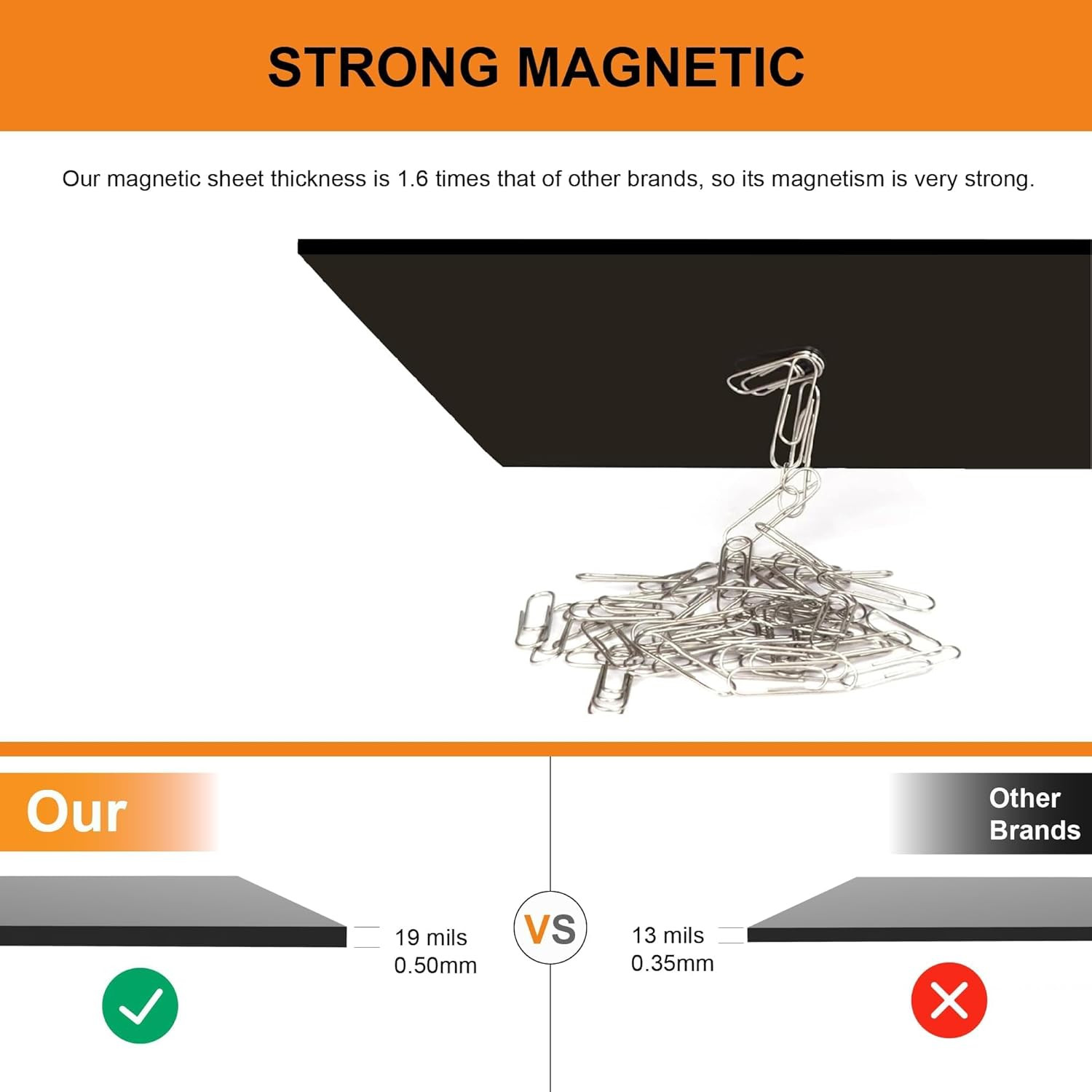 Magnetic Sheets with Adhesive Backing - Easy to Cut Magnet Sheet for Photos, Sti