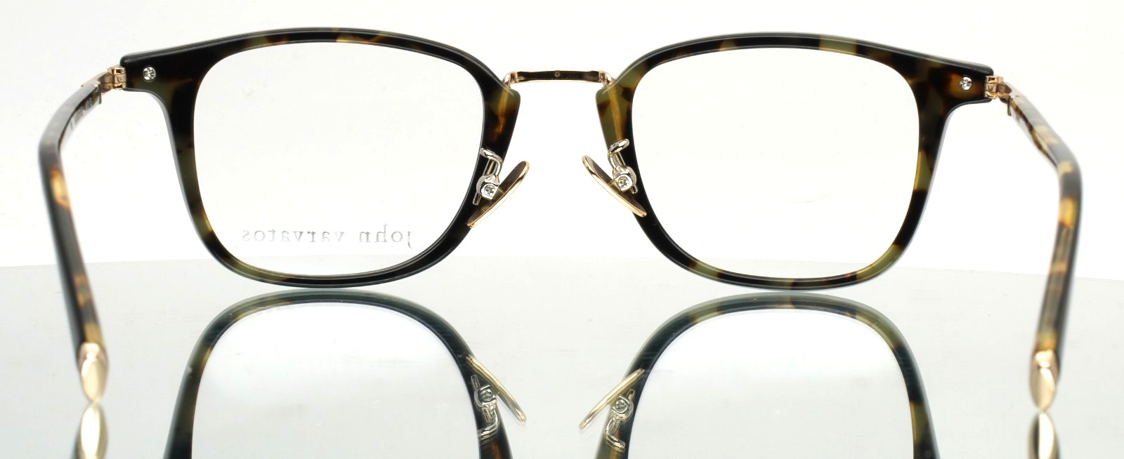 JOHN VARVATOS V405 Black Tortoise Mens Square Full Rim Eyeglasses 48-23-150