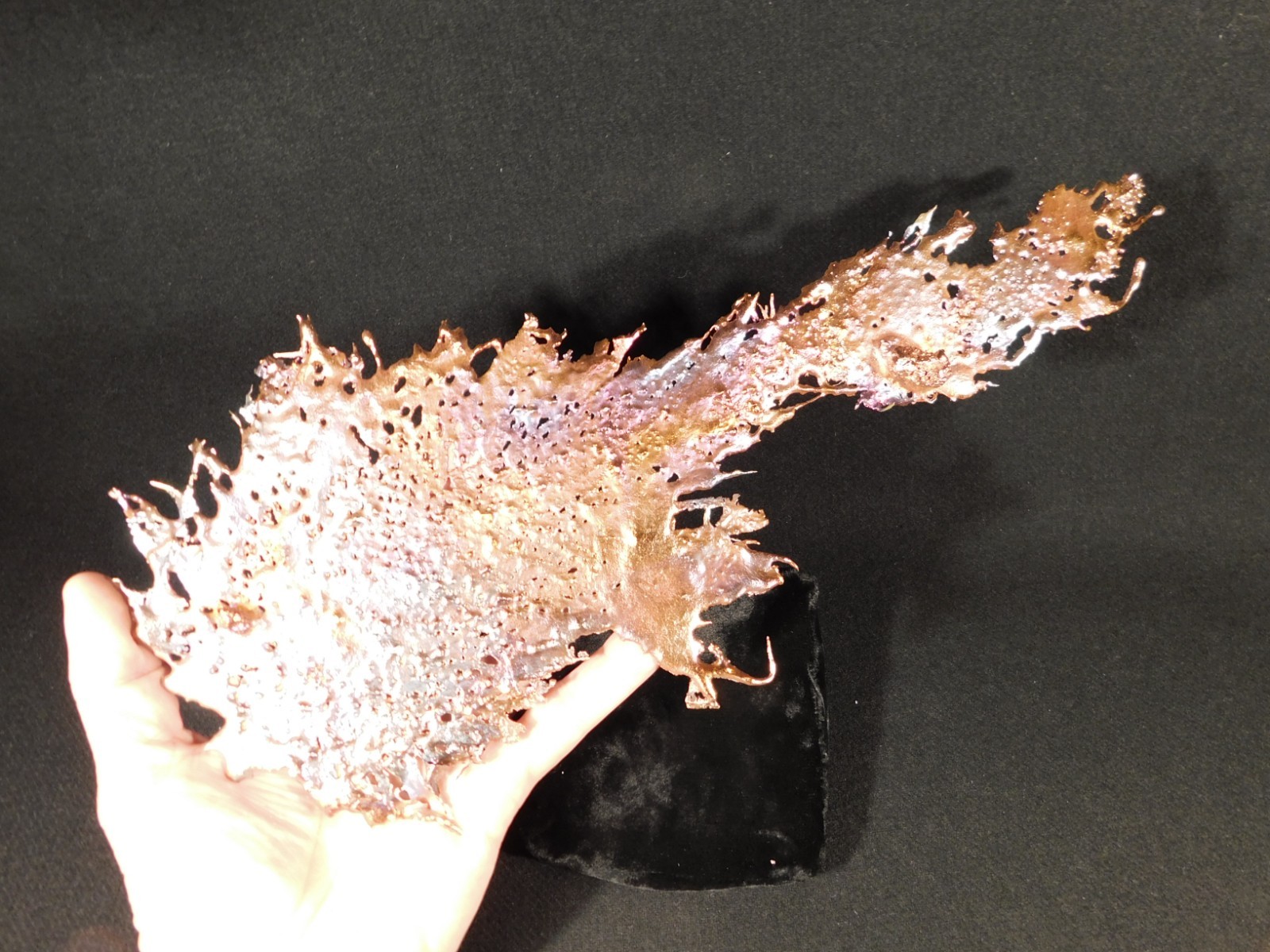 Big! Bright Solid Solid COPPER Splash ART Sculpture Arizona 189gr