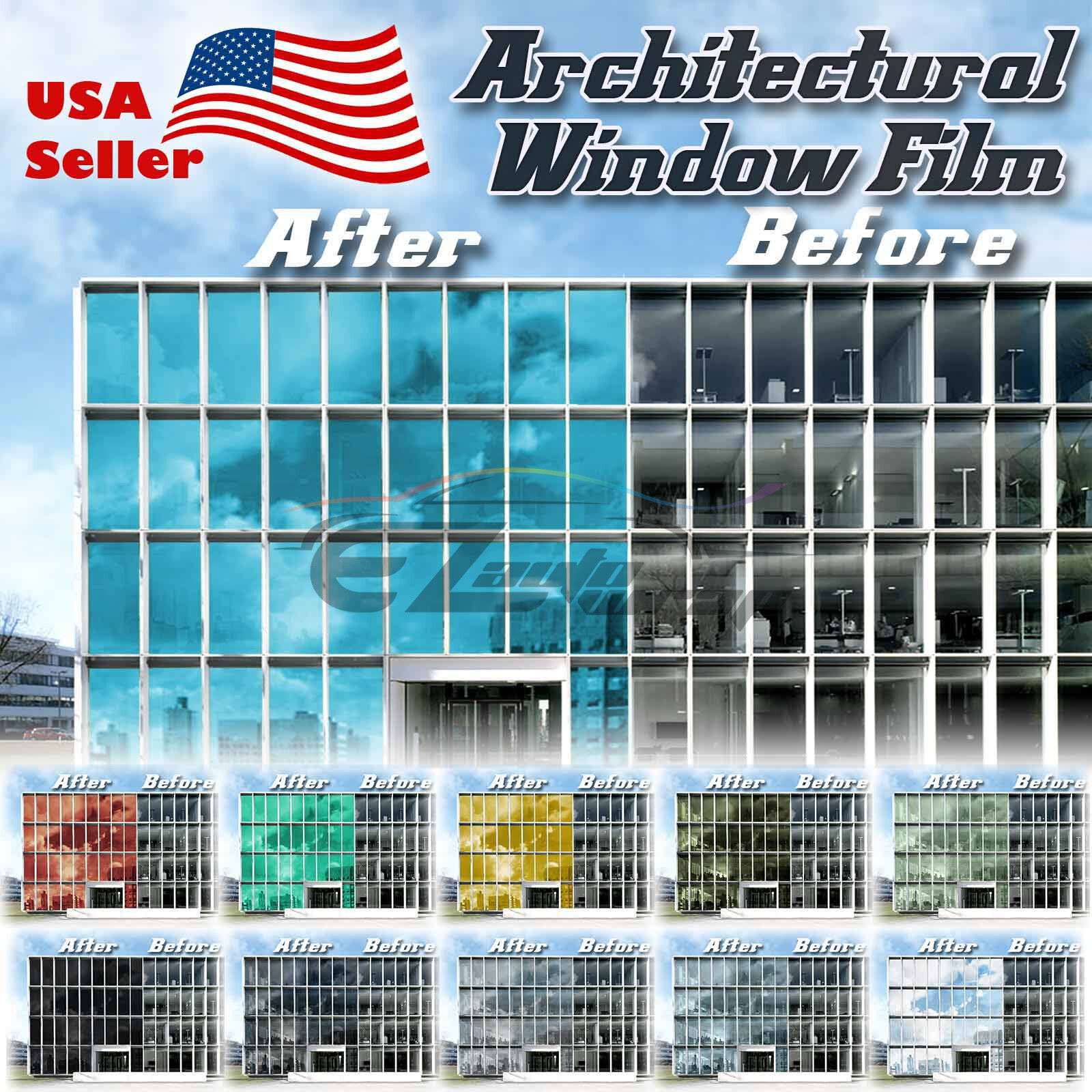 Window Tint One Way Mirror (Chrome Style ONLY) UV Heat Reflective Home Office