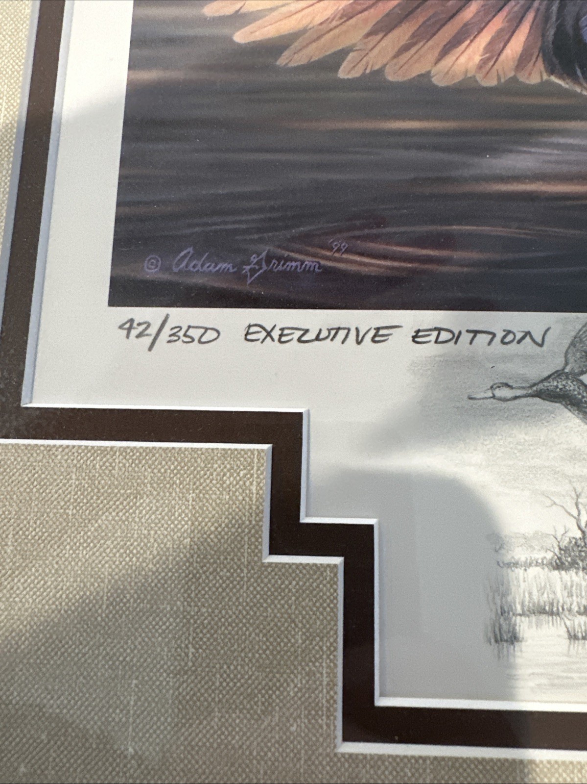 2000 - Federal Duck Stamp Print **ADAM GRIMM Exclusive Edition 42/350