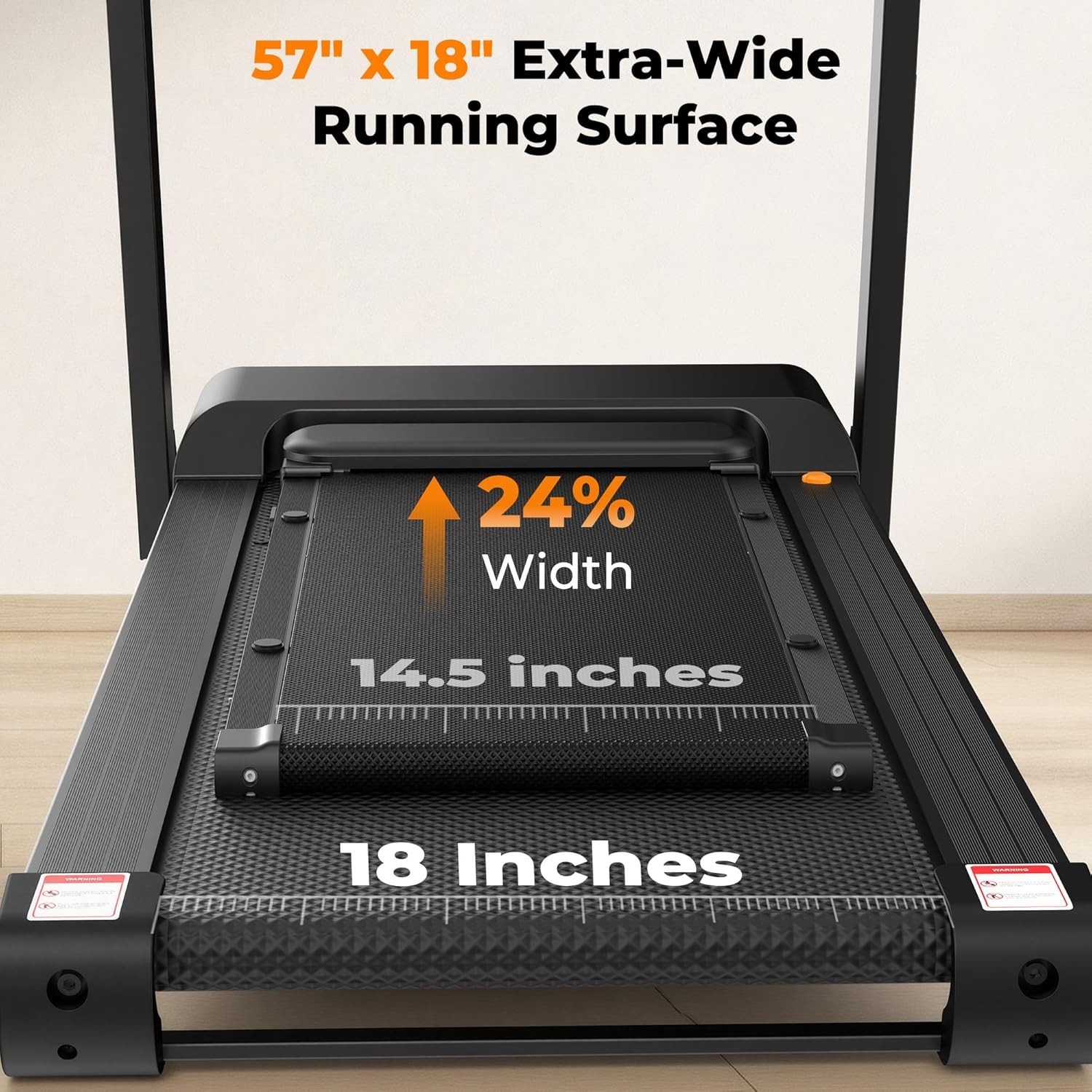 JAGJOG Treadmill for Home with Auto Incline, 3.5-4.5 HP Foldable Running Machine