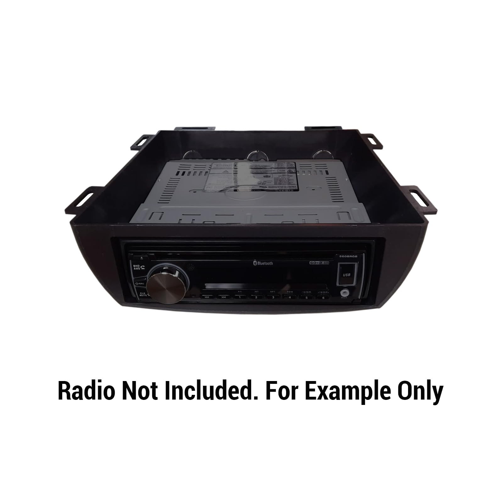 Scosche UDEB Universal Under Dash or Top Mount Single DIN Radio black