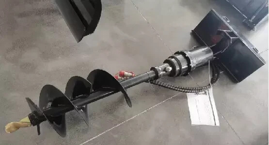 Agrotk M-AG Hydraulic Auger Mini Skid Steer Attachment 12inch for Micro Loader