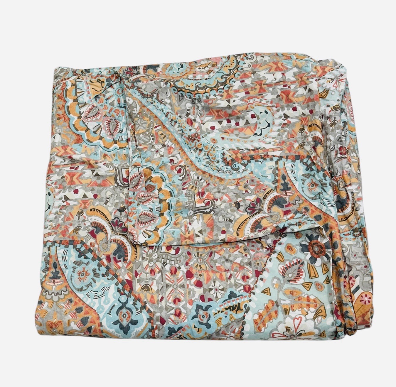 Rare Pottery Barn "Paloma Paisley" 100% Organic Cotton King Duvet Cover