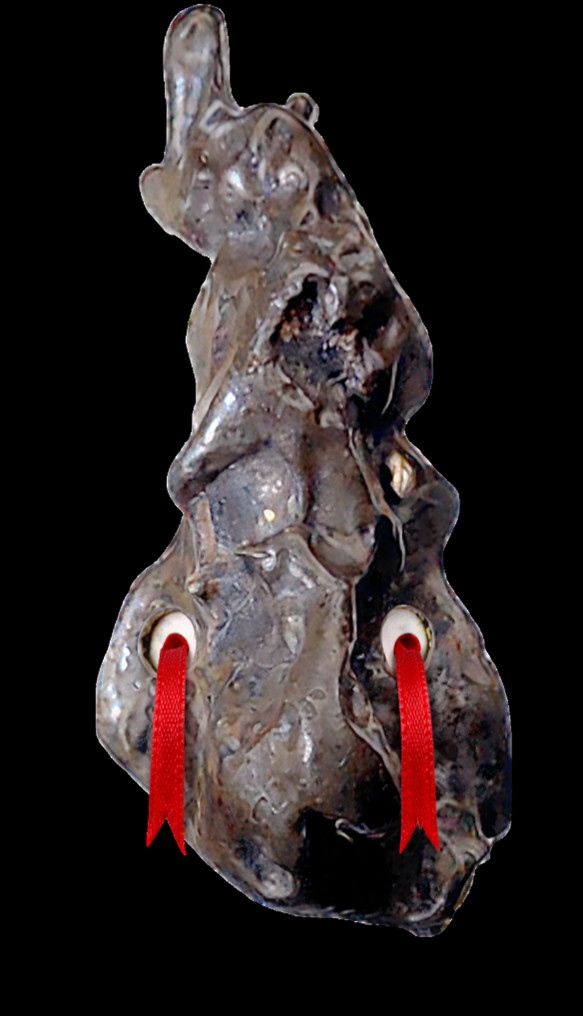 Golden Pallasite Meteorite ~ Nicely Sculptured ~ Two Holes ~ 2.016 grams