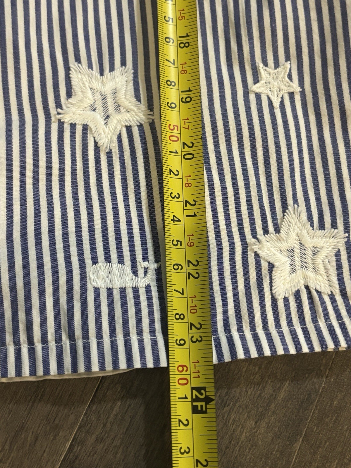 Vineyard Vines Blue & White Stripped Stars Lined Dress 4th Of July Size 6 LN