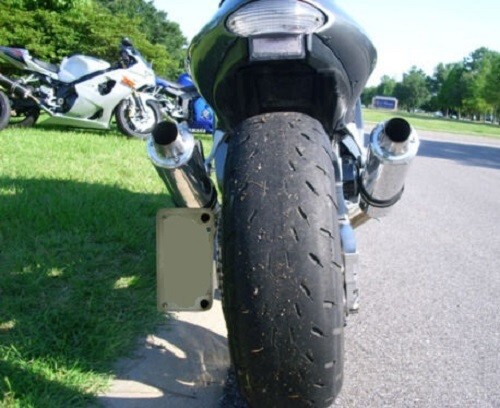 Curved License Plate Relocation Holder Tag Bracket for Suzuki Hayabusa 1999-now