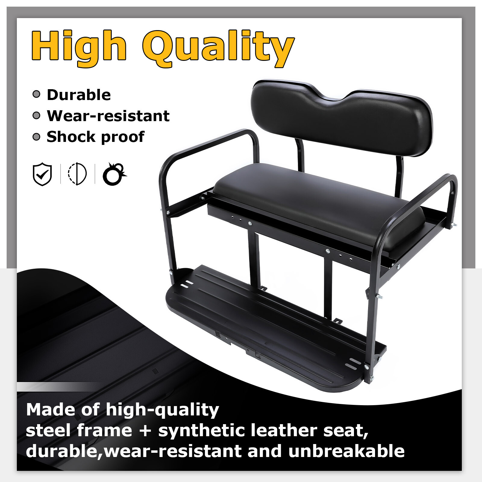 For Yamaha G2 G9 Gas/Electric Golf Cart Rear Flip Seat Kit Golf Cart Back Seat