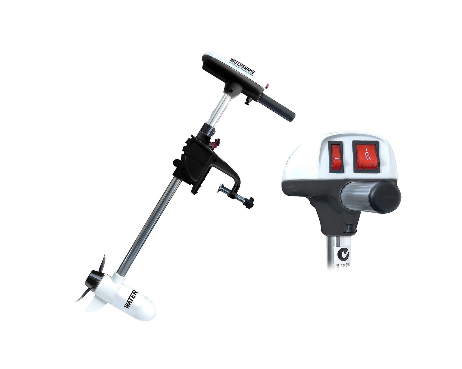 Watersnake T18 ASP - 18 Pound Thrust 12v Electric Saltwater Trolling Motor wi...