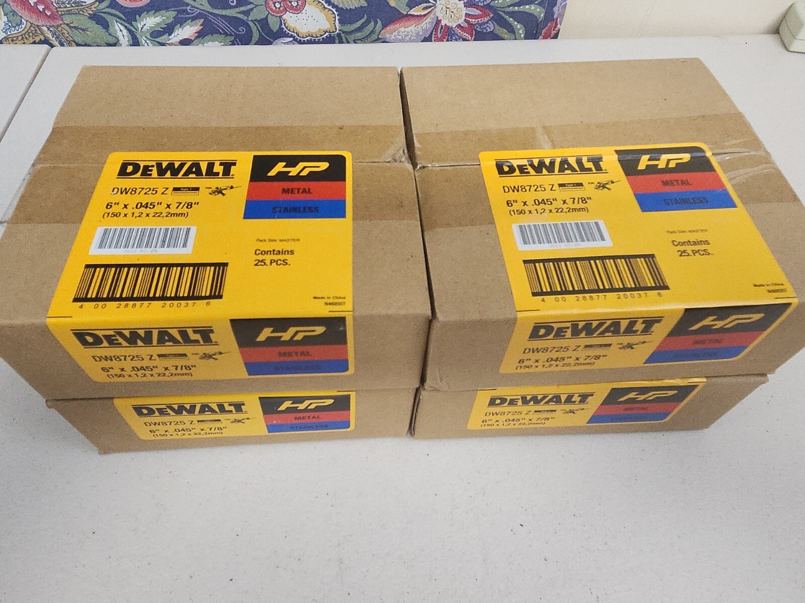 DEWALT DW 8725 6" THIN HP METAL CUTTING WHEEL 100 Pack