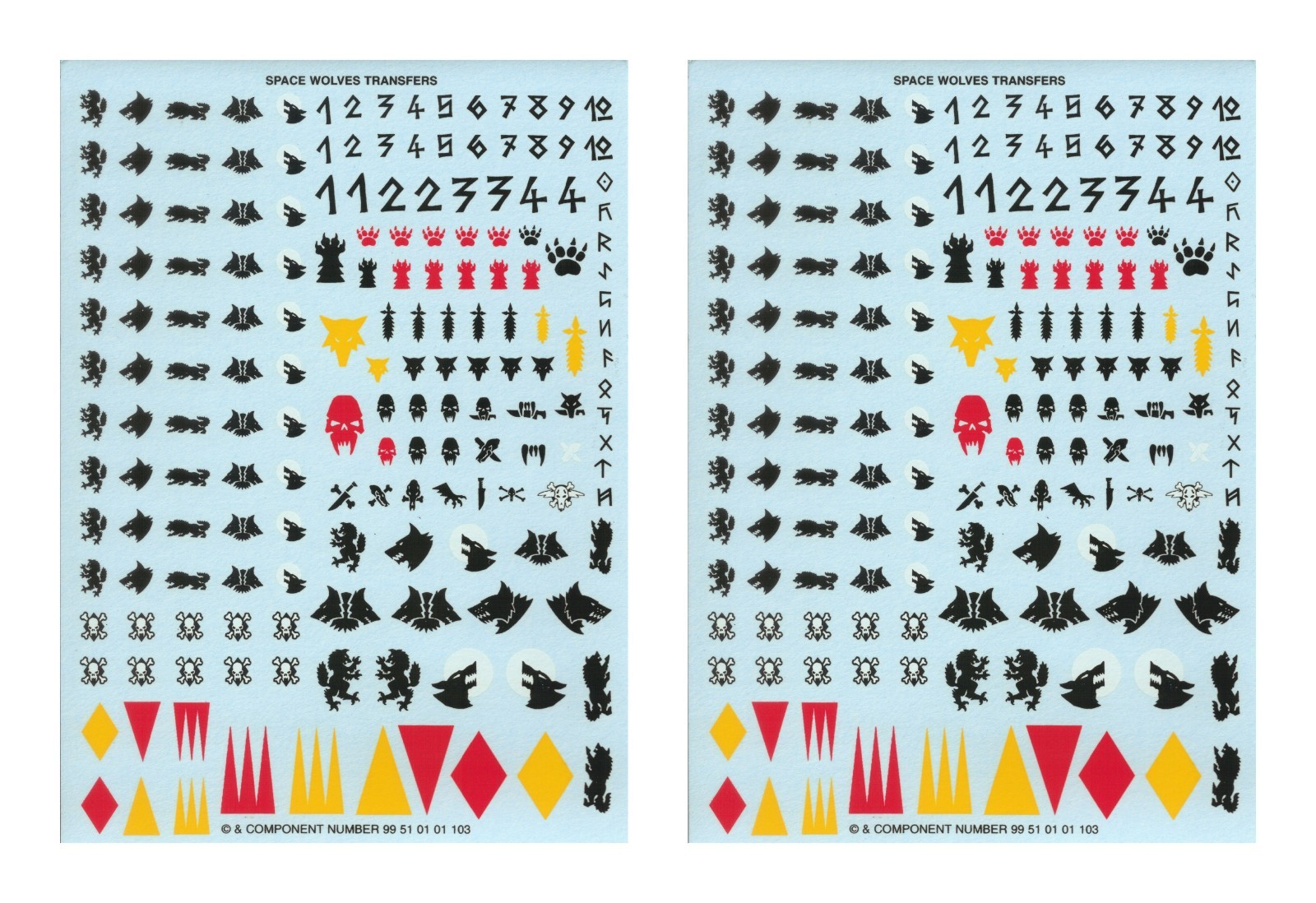 Warhammer 40K Space Marines Transfer Sheet Multi Listing