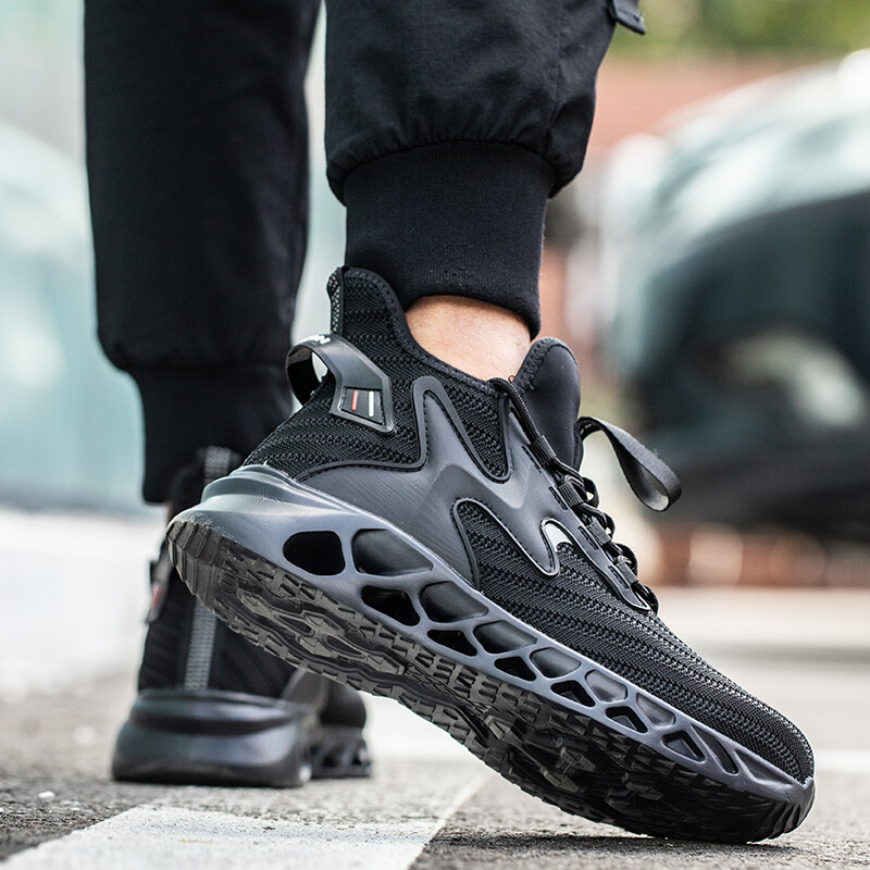 Mens' Sneakers Safety Work Shoes Steel Toe Anti-smash Boots Indestructible Shoes