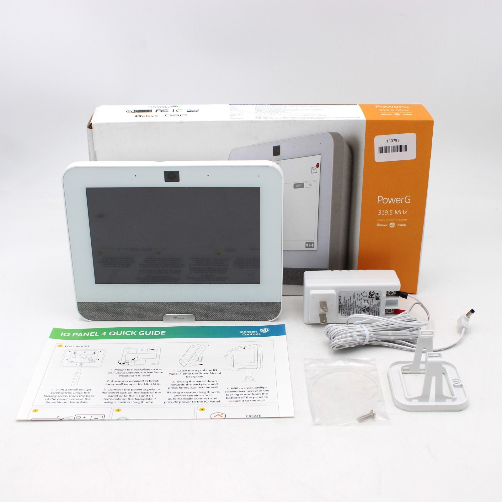 Qolsys IQ Panel 4 Wireless Touchscreen Control Panel In White IQP4001