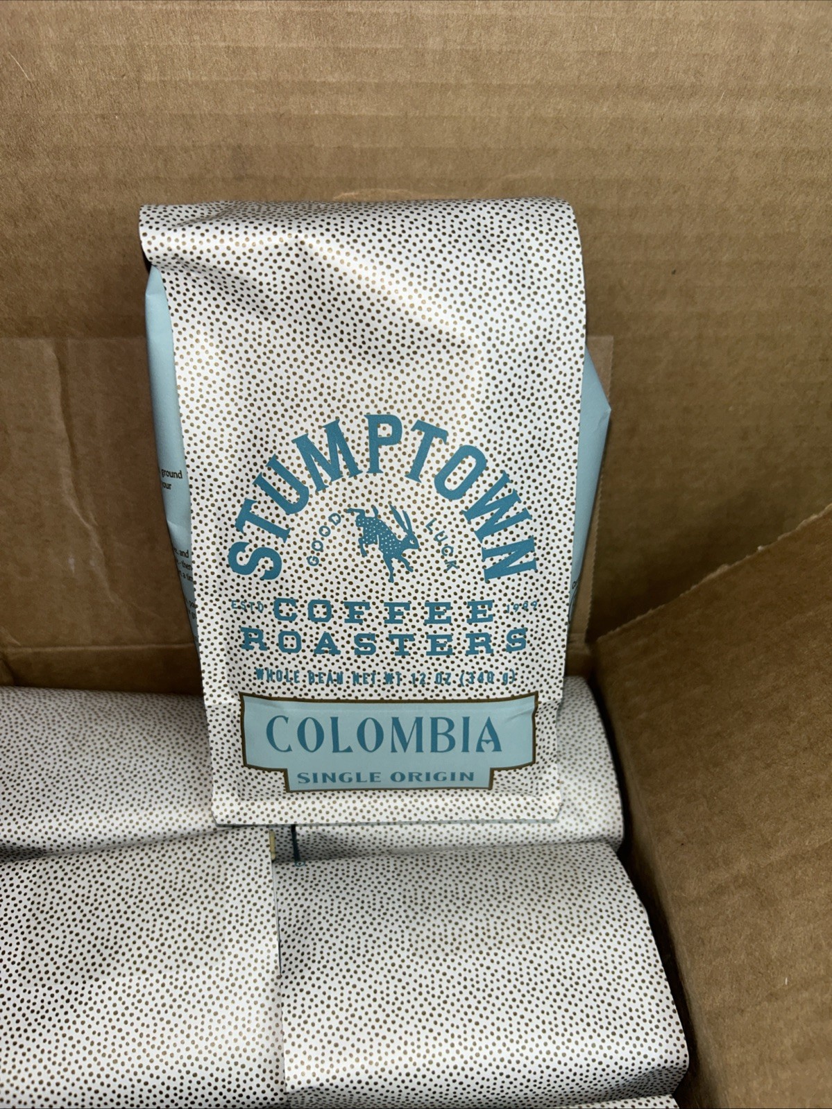 (6) Stumptown Organic Colombia Whole Bean Coffee, 12oz Bags PLEASE REVIEW