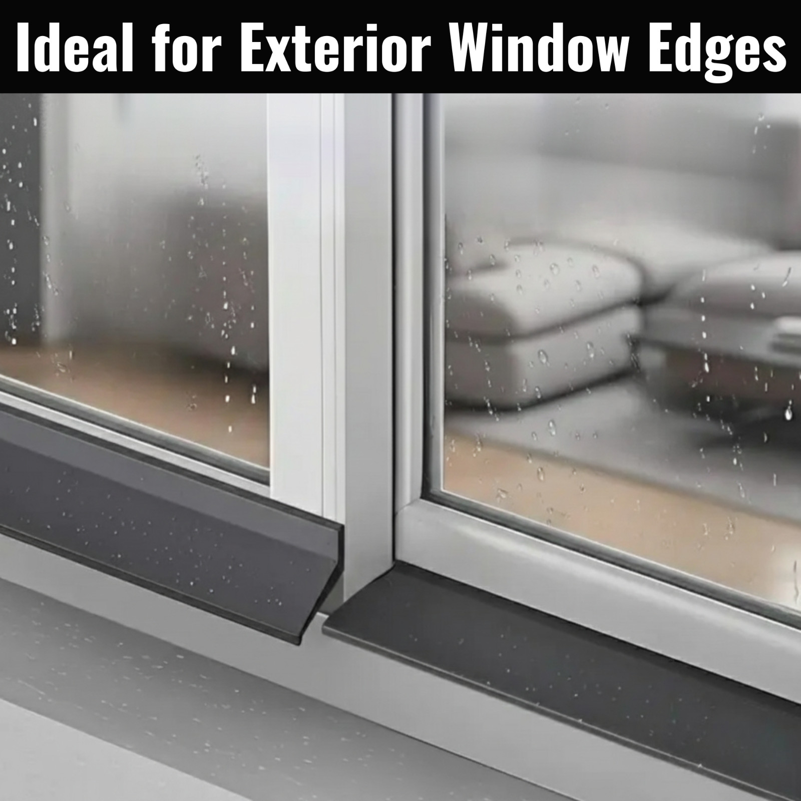 Waterproof Window Weather Bar-Self-Adhesive 135° Angle Seal for Rain Protection