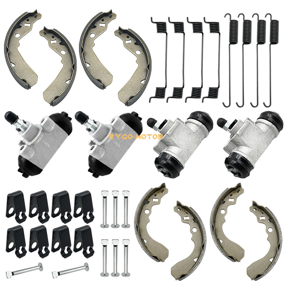 Front & Rear Brake Wheel Cylinders w/Shoes for Kawasaki KAF300 Mule 500 520 550