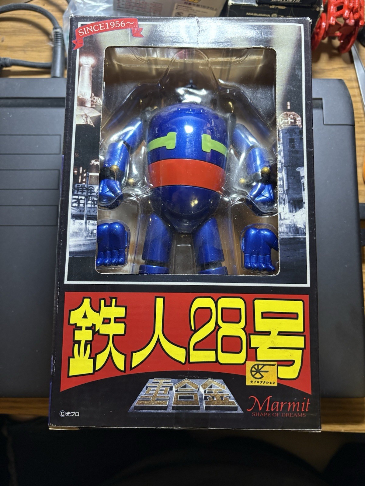TETSUJIN 28 CHOGOKIN FIGURE BLUE DIECAST ROBOT