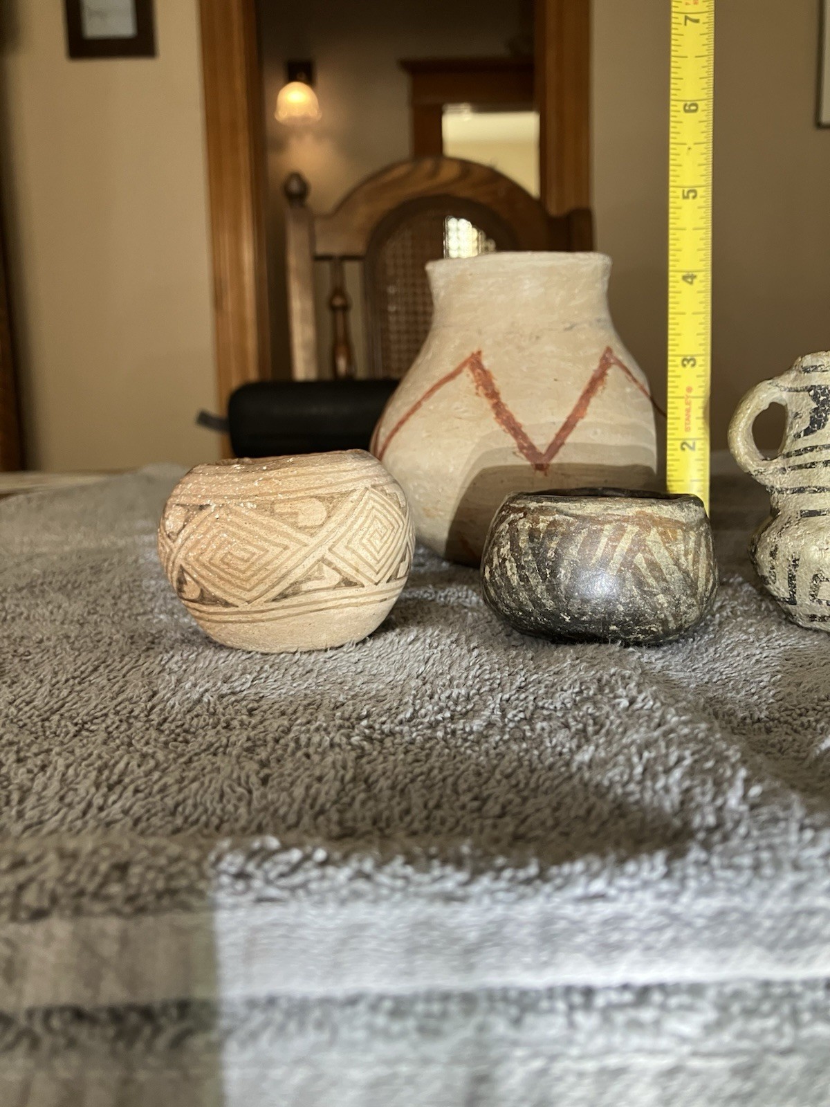 Anasazi Black On White Pottery Miniature Collection