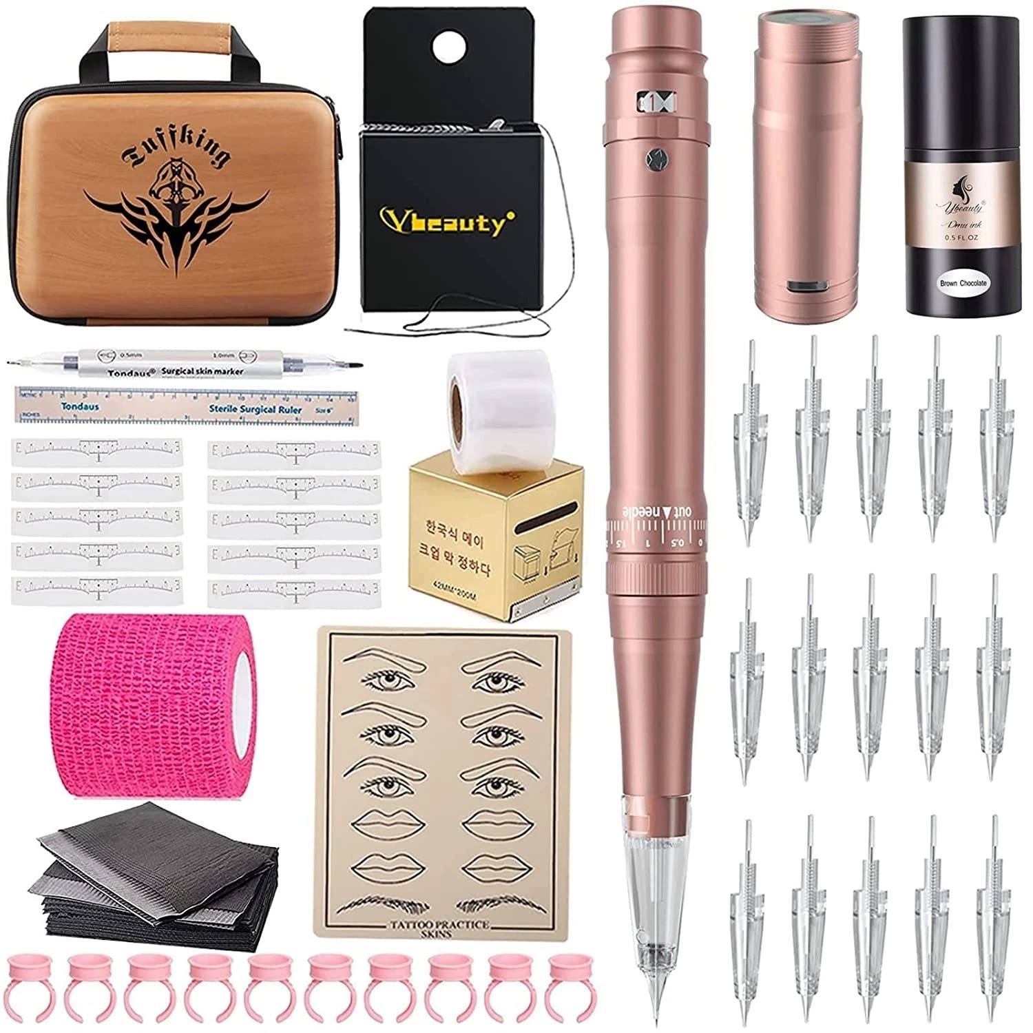 Permanent Makeup Wireless Tattoo Pen Kit for Eyebrow Lip Eyeliner Microblading