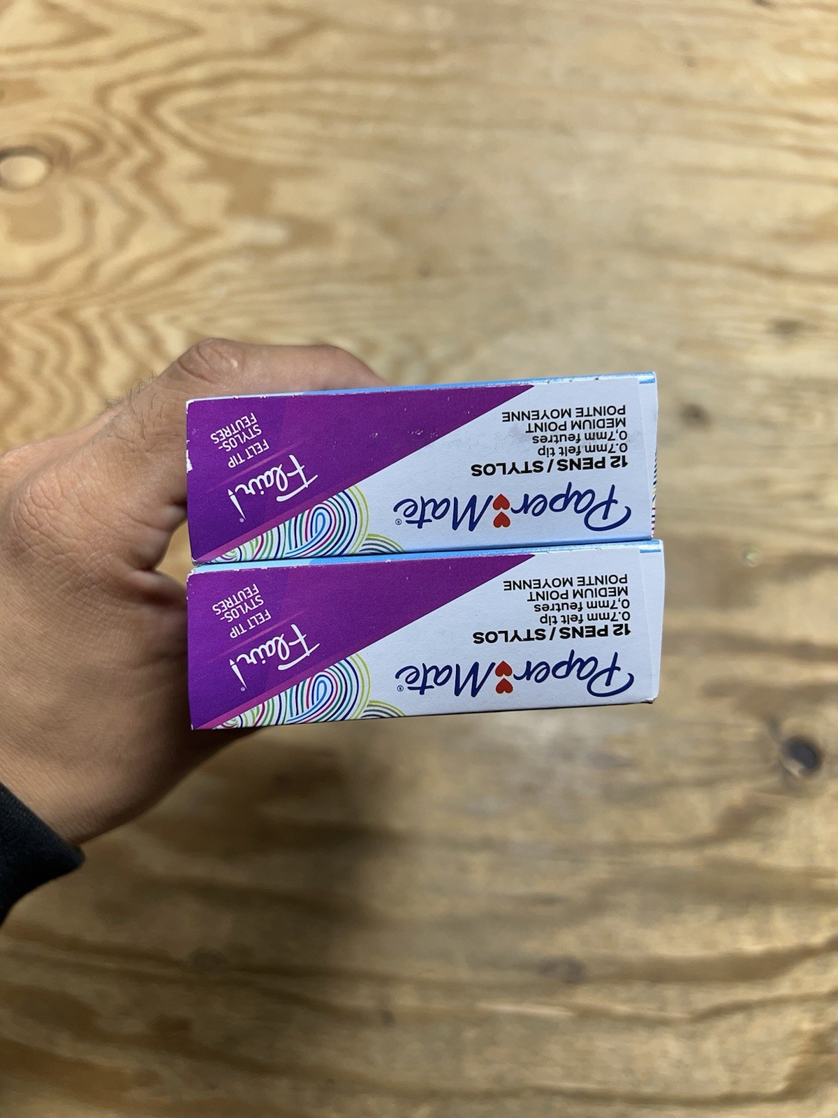 2X Paper Mate Flair Felt Tip Pens Medium Point 0.7mm Black