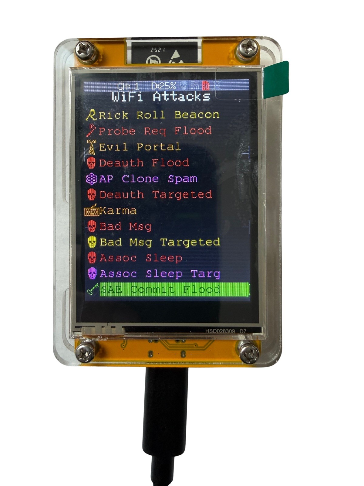 ESP32 CYD Marauder WiFi Bluetooth Sniffer Touch Screen w/ Case (NEW UPDATE)