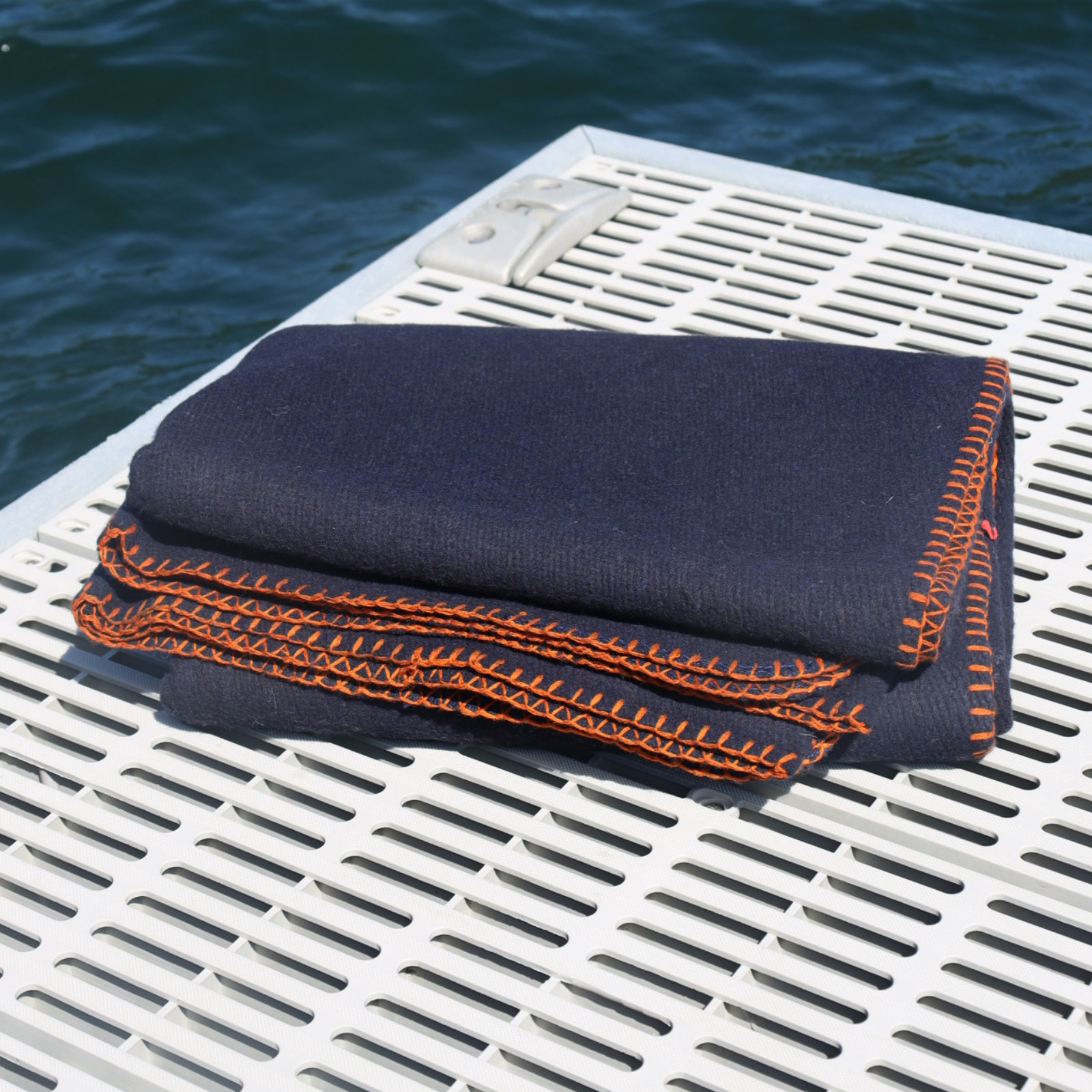 ASR Outdoor 5lb Navy Blue Wool Blanket Camping Survival Gear, 64 x 84 Inches