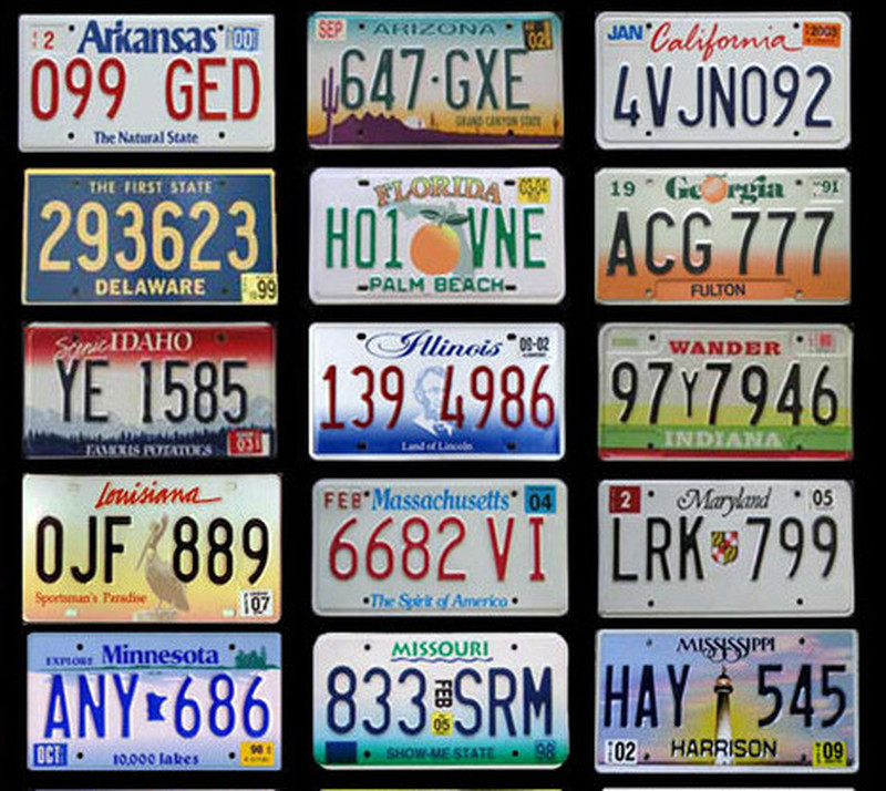 50 UNITED STATES LICENSE PLATES SET NUMBER TAG USA LOT + 1 BONUS GRAPHIC PLATE!