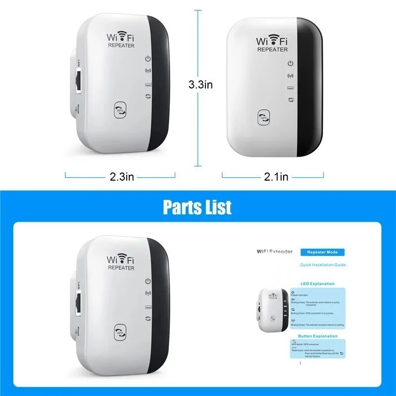 WiFi Range Extender Internet Booster Wireless Signal Repeater Wireless Amplifier