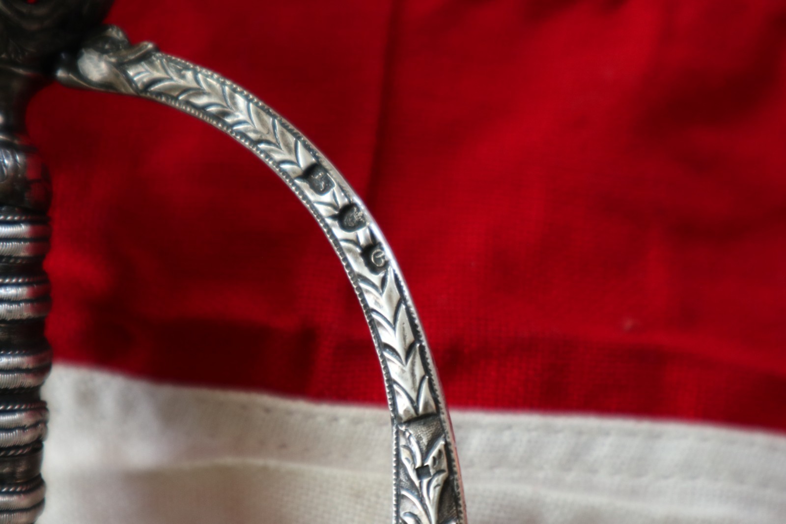 FRENCH INDIAN WAR REVOLUTIONARY WAR SILVER HILT SMALL SWORD HALLMARKED 1762