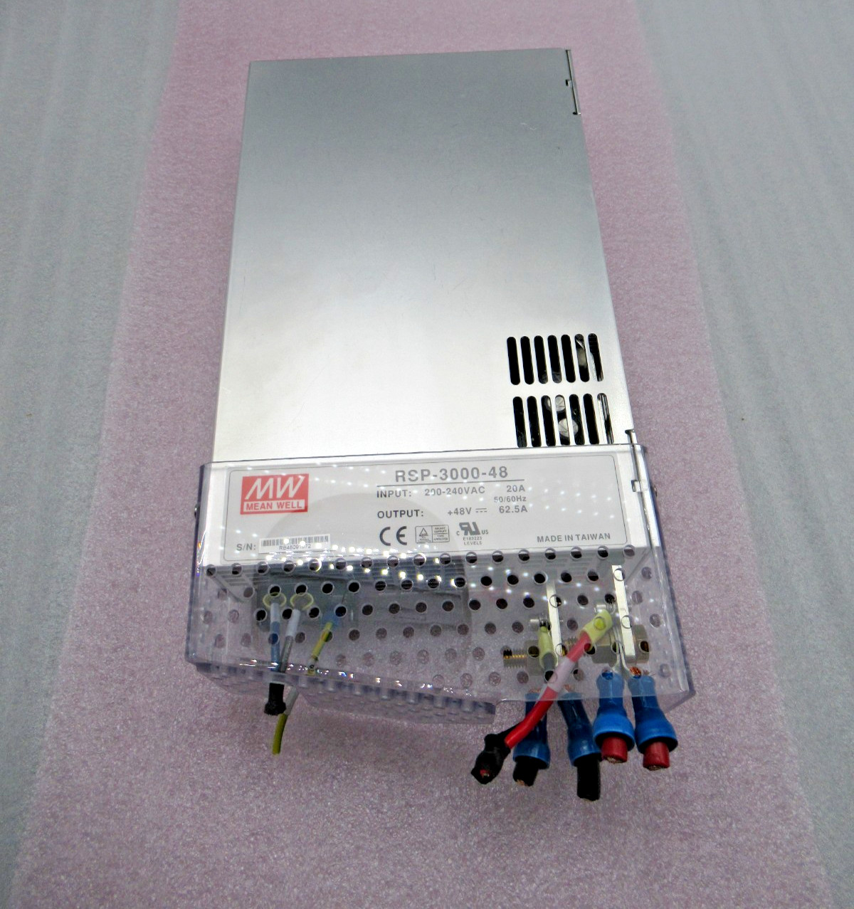 Mean Well RSP-3000-48 3000W Power Supply In: 200-240VAC 20A 60Hz Out: 48V 62.5A