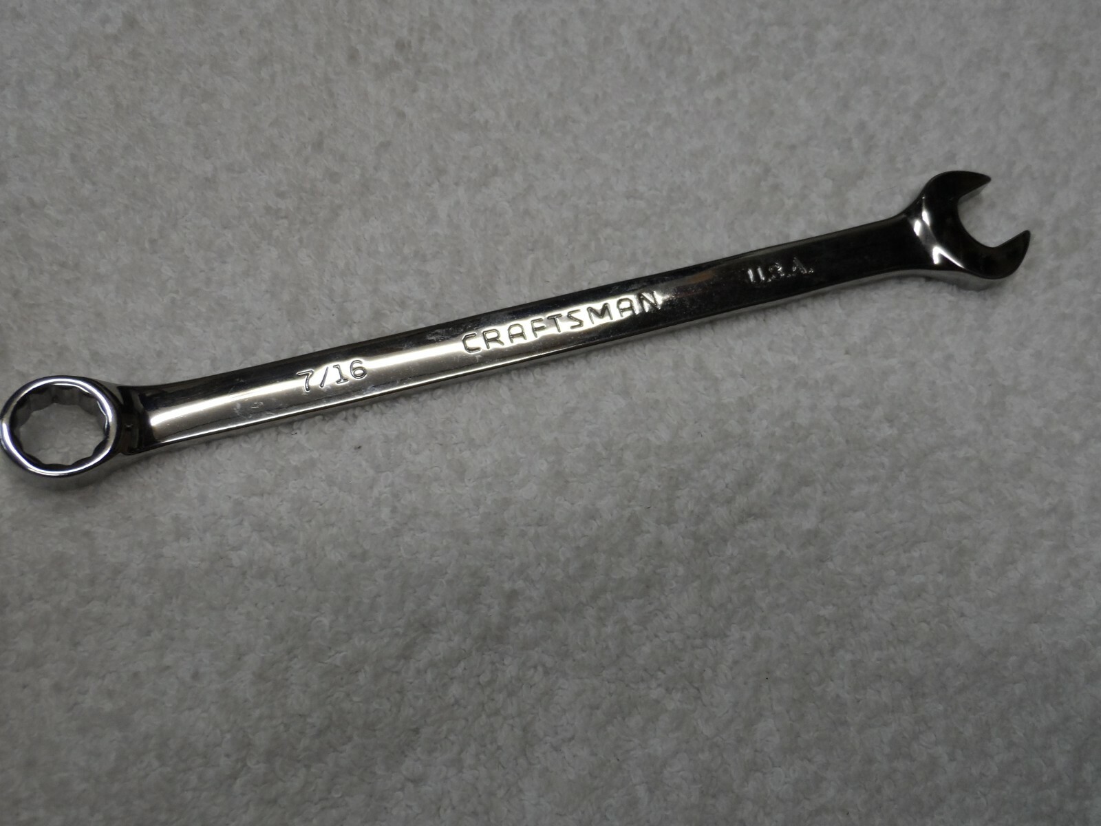Craftsman Professional Standard SAE Full Polish Wrench, USA, 7/16" - p/n # 45976