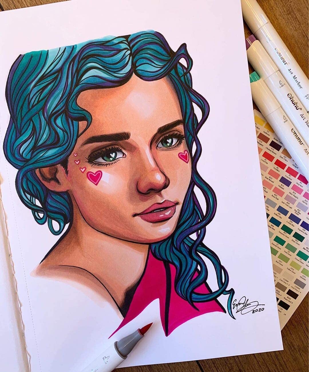 Ohuhu Marker Pads Art Sketchbook 8.3" ×11.7", 156 Pages, Hardcover Sketch Book