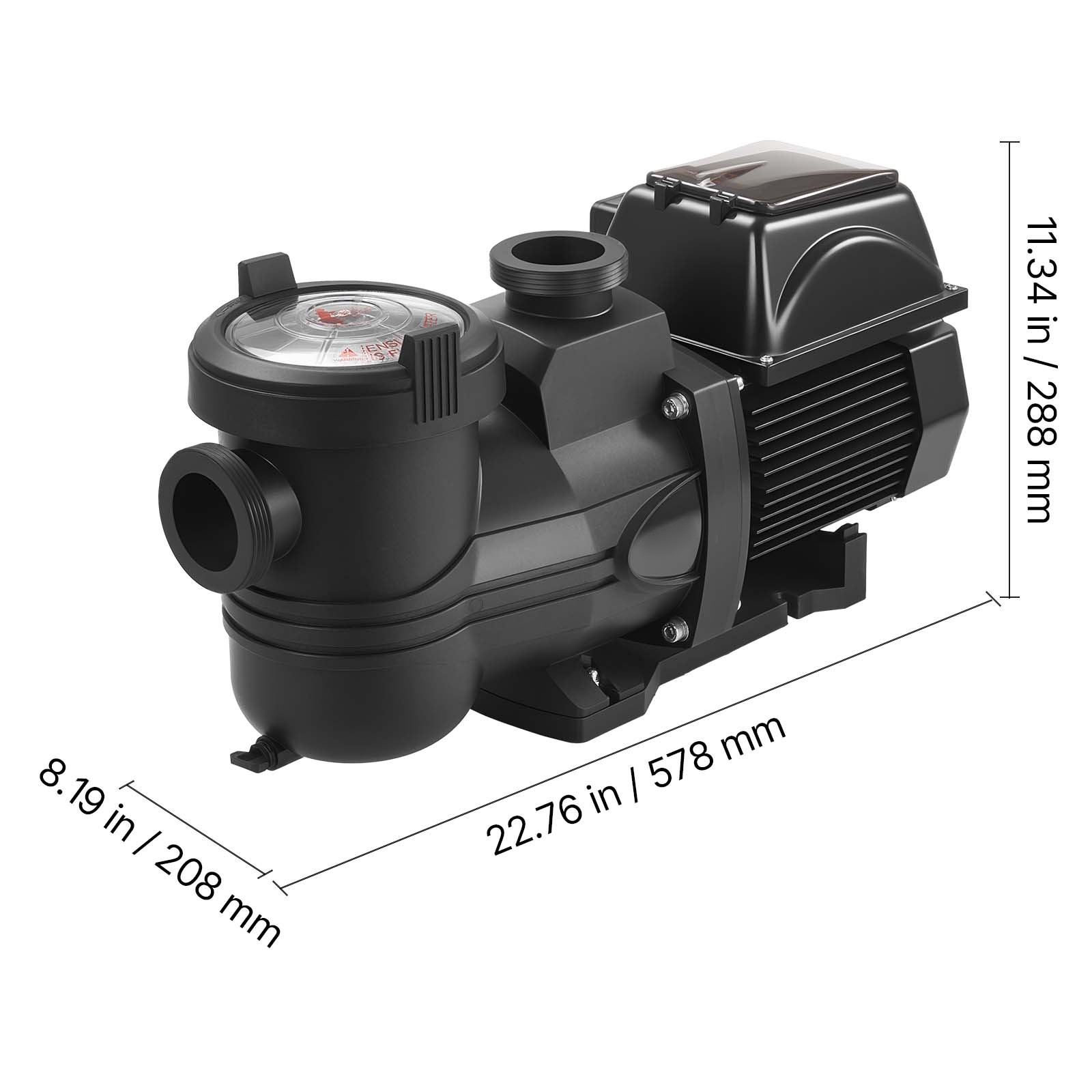 Uimoso Variable Speed 2HP Pool Pump 220V 145 GPM for Inground/Above Ground Pools