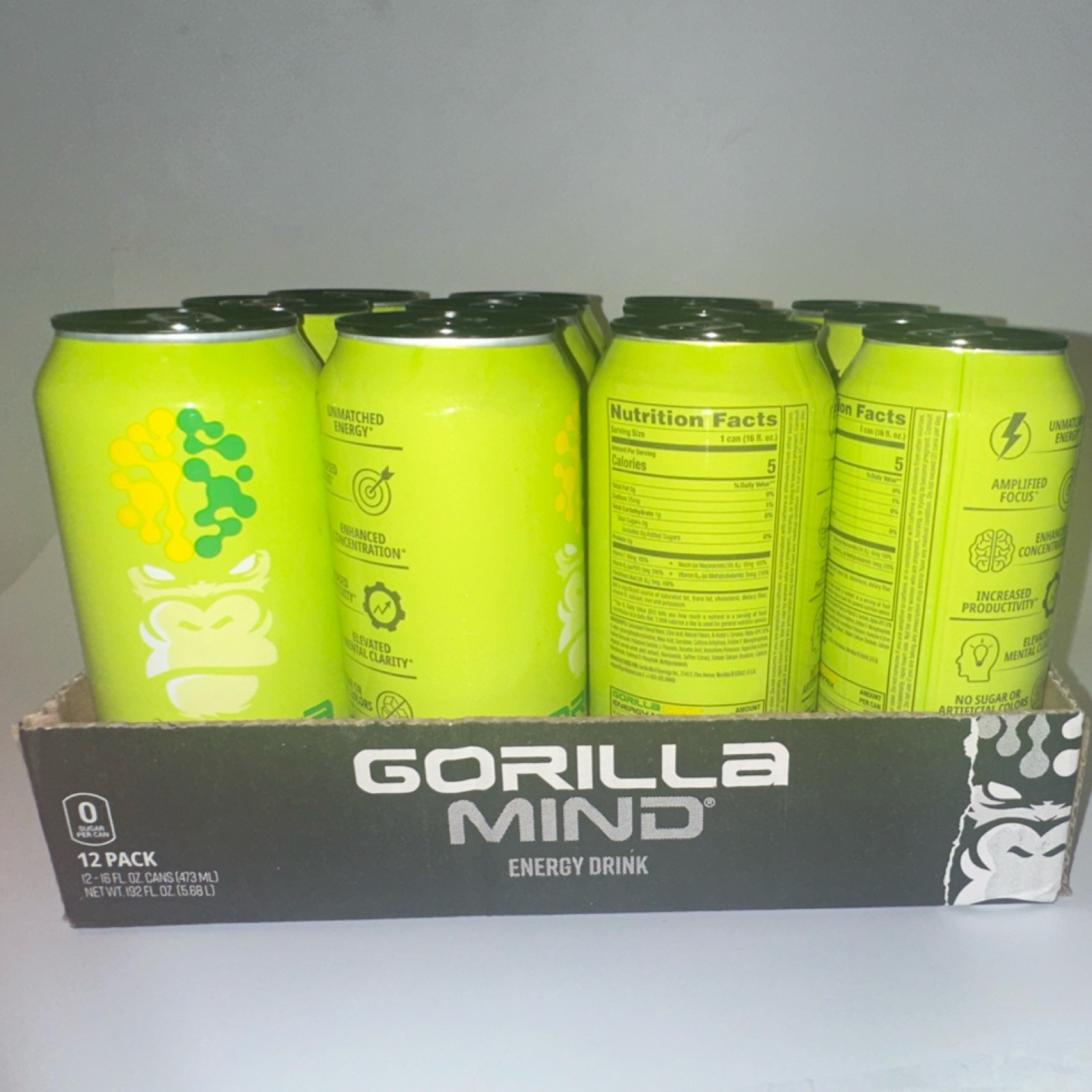 Gorilla Mind Energy Drink 12 Citrus Rain *NEW FLAVOR*