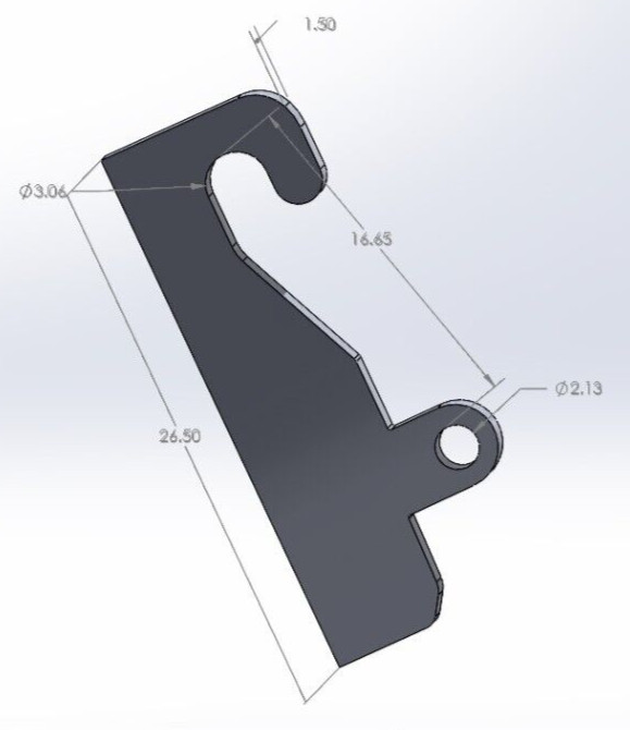 JRB 416 Blank Quick Attach for JRB Loader mounts+Wear Plates (Ears) for top hook