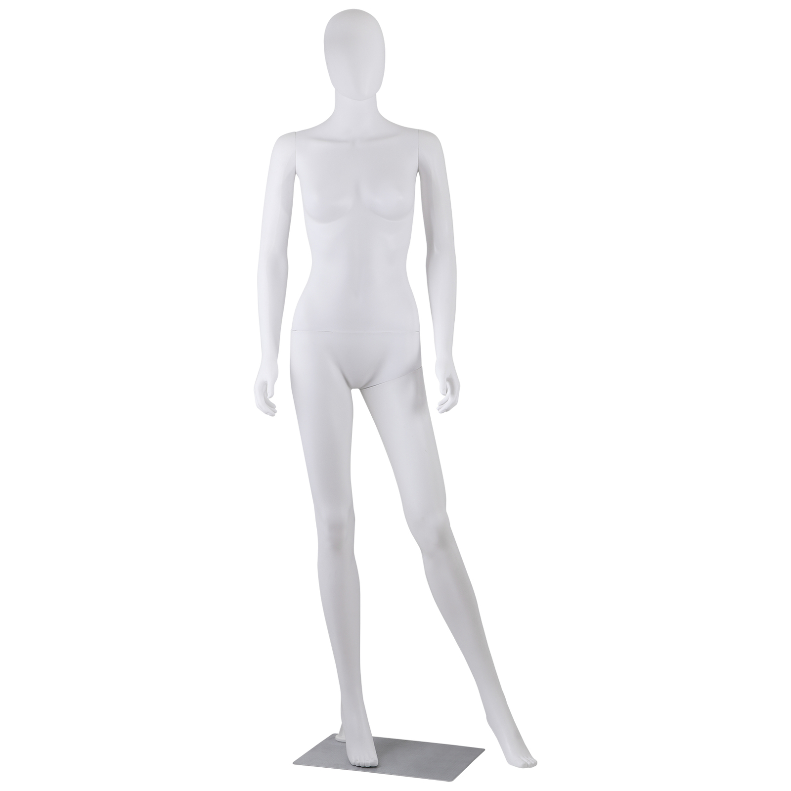 Female Mannequin Full Body Dress Form Adjustable 70" Realistic Detachable White