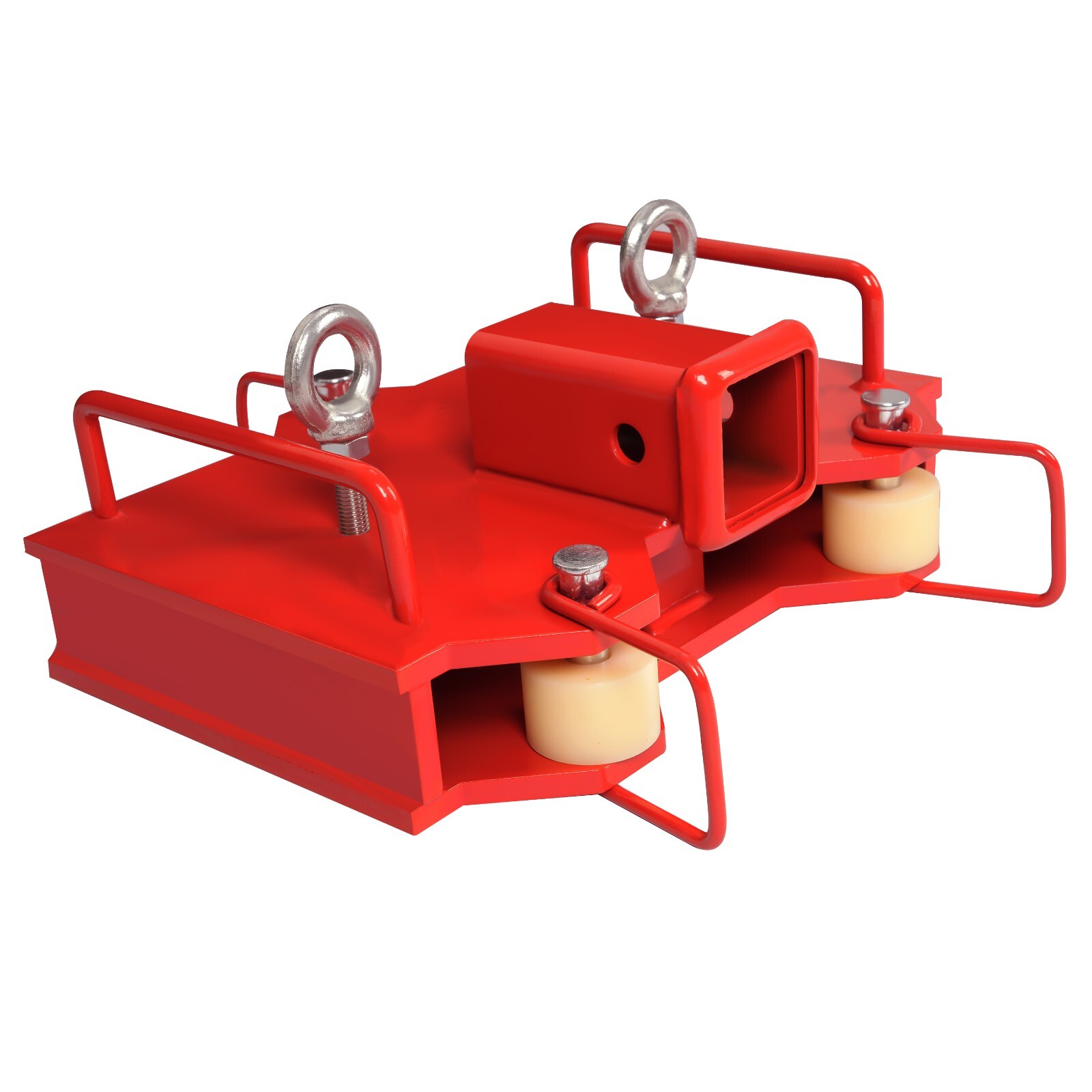 2'' Forklift Trailer Hitch Receiver Dual Pallet Forks Towing Adapter Attachment