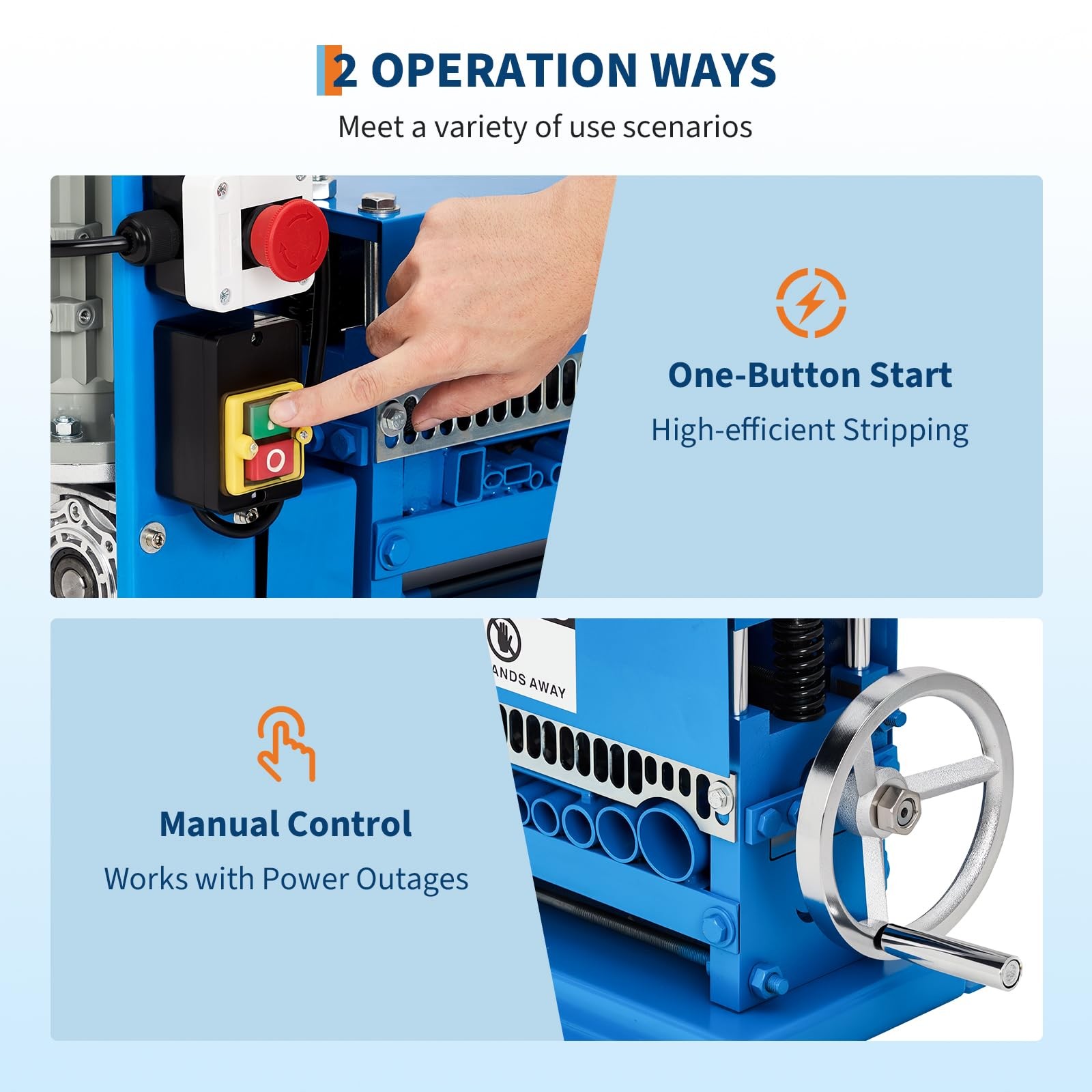 Electric Wire Stripping Machine ,Portable Scrap Cable Stripper 0.06"-1.5" 370W