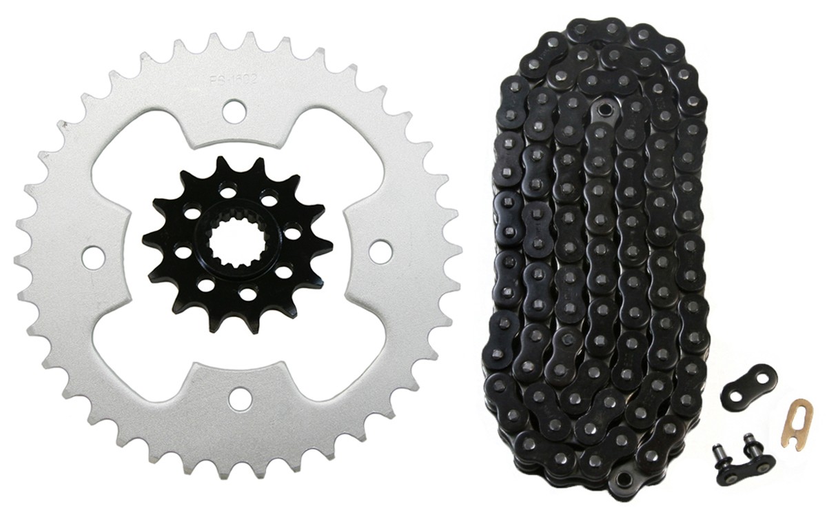 Black 520x98 Drive Chain & 14/38 Sprockets for Polaris Outlaw 525 S 2008-2010