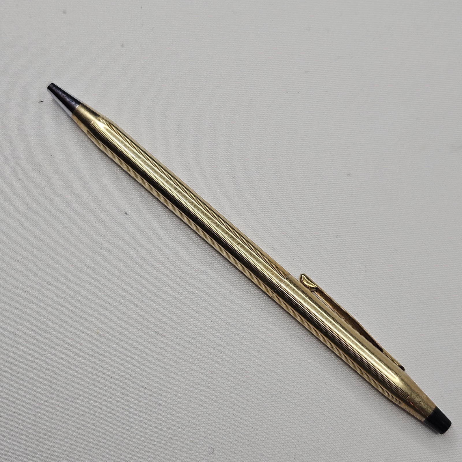 Vintage Cross Century Ballpoint Pen 1/20 10K Gold Filled • Blue Ink Made in USA