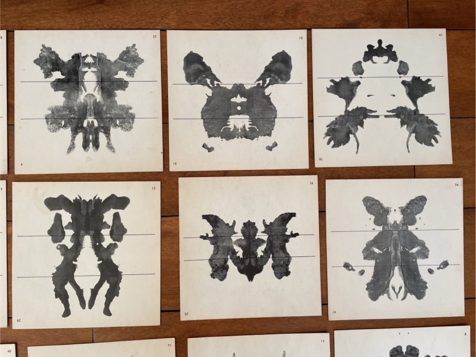 Vintage Set of 20 Rorschach Test