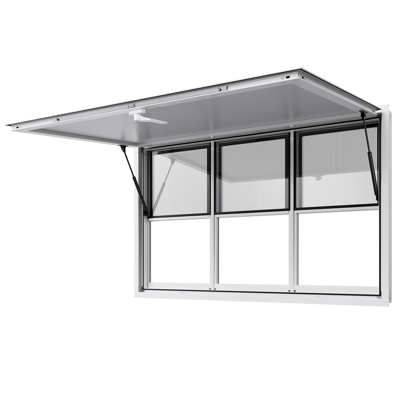 VEVOR 60x36in Concession Stand Serving Window Food Truck Service Awning Aluminum