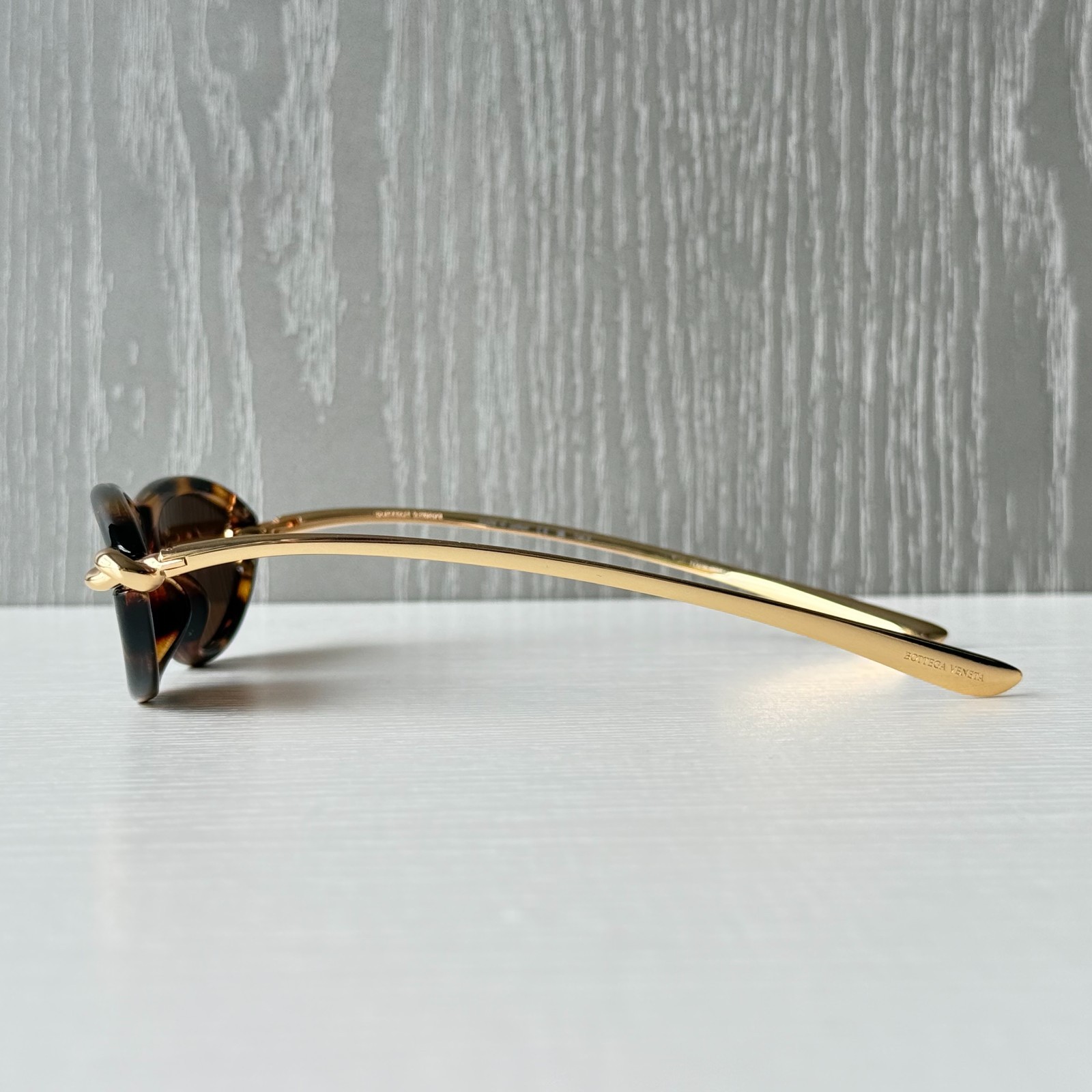 Bottega Veneta BV1390/S 002 Tortoise Gold Brown Sunglasses 56-15-145