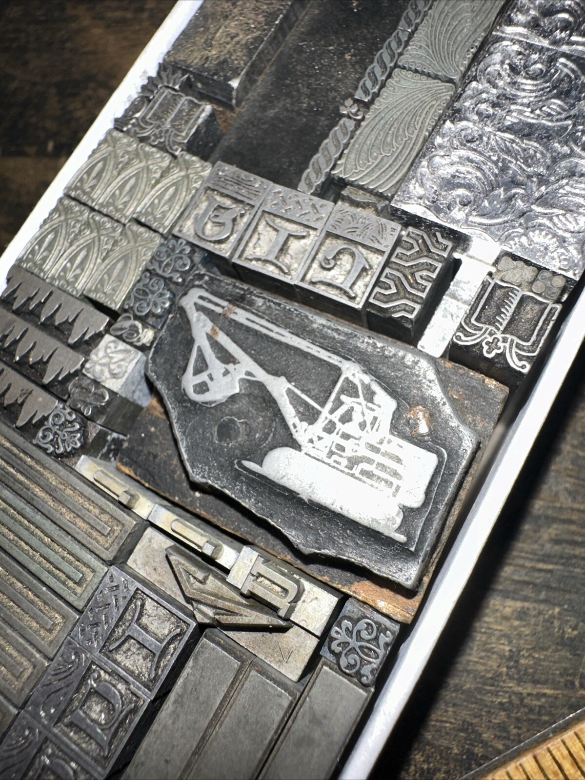 Printing Blocks “ Lead Ornamental Borders Dingbats” Nice Variety Beautiful! C7