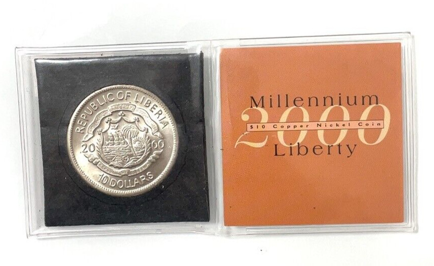 Republic Of Liberia 2000 Millennium 10 Dollar Coin W/COA