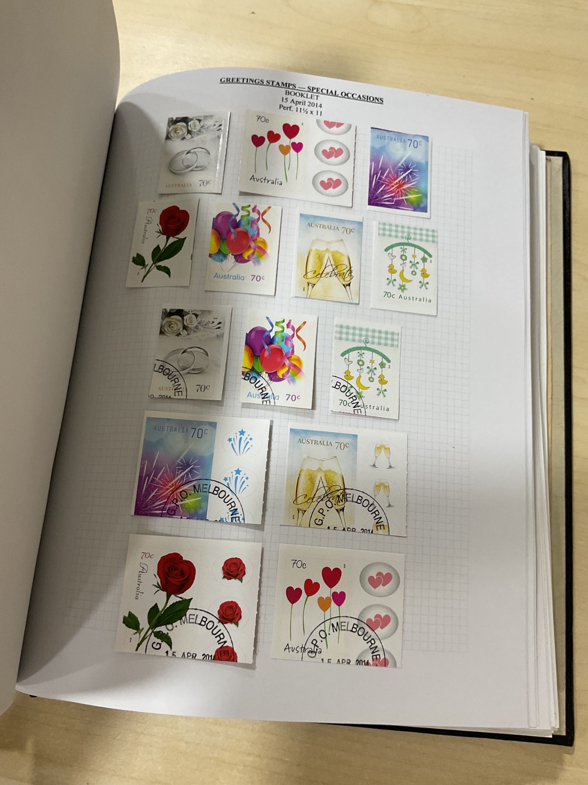 Australian stamps, coin covers + presentation pack. 2014. Album. G/127